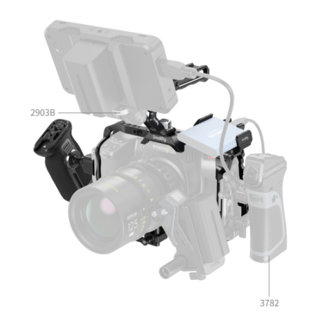 SmallRig 4575B - zaawansowany zestaw z klatką do Blackmagic Design Cinema 6K - przykład użycia